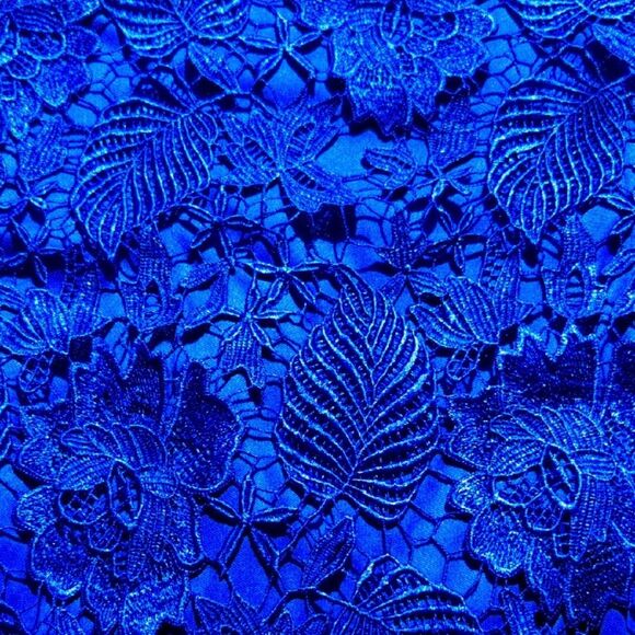 Cachet Sapphire Blue Lace Dress Large - Picture 4 of 14